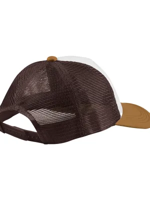 Multicolour 5-panel trucker cap – Chocolate / Dark amber