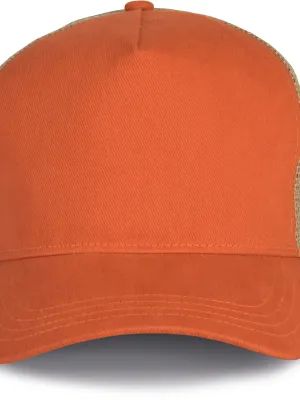 Gorra trucker - 5 paneles – Rustic Orange / Beige