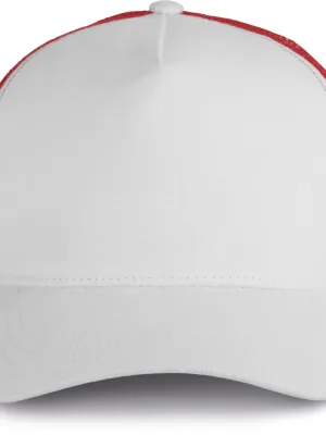 Gorra trucker - 5 paneles – White / Red