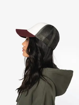Gorra trucker ecorresponsable de 5 paneles unisex