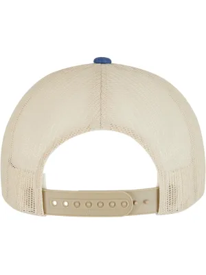 Two-tone retro trucker cap – BLUE / BEIGE