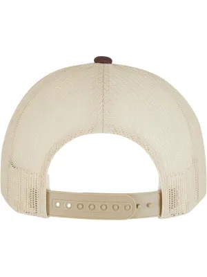 Two-tone retro trucker cap – MUSTANG / BEIGE