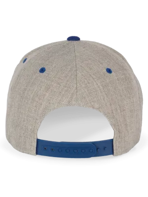 Gorra de visera plana - 6 paneles – Heather Grey / Royal Blue