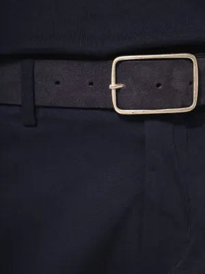 Men's velvet leather belt
