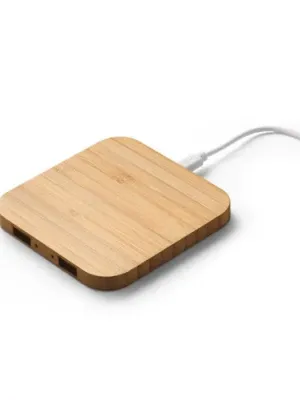 DALTON. Chargeur sans fil 15W superfast en bambou – Naturel