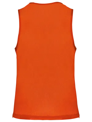 Multi-sports light mesh bib – SPICY ORANGE