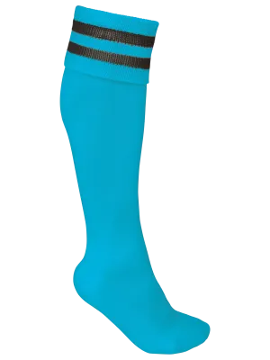 Calcetines deportivos de rayas unisex – Light Turquoise / Dark Grey