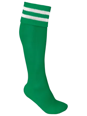 Calcetines deportivos de rayas unisex – Sporty Kelly Green / White