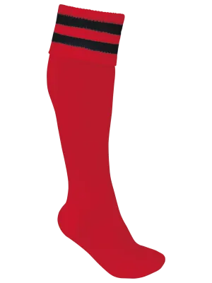 Calcetines deportivos de rayas unisex – Sporty Red / Black