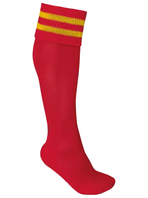 Calcetines deportivos de rayas unisex – Sporty Red / Sporty Yellow