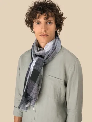 Fular de cuadros unisex