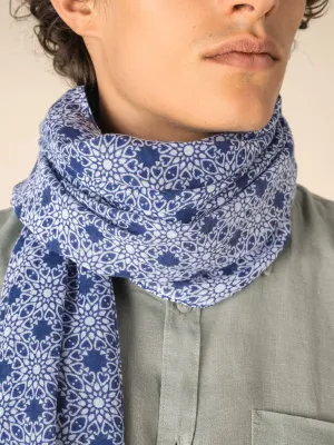 Fular de motivos florales unisex