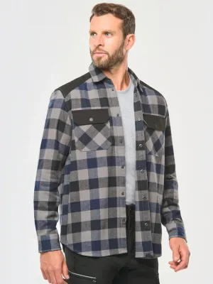 Chemise à carreaux avec poches homme