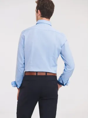 Long-sleeved Herringbone Shirt
