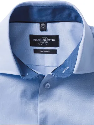 Long-sleeved Herringbone Shirt