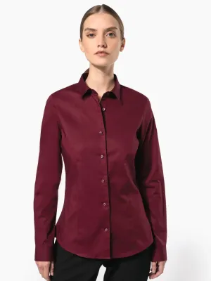 Ladies' long-sleeved stretch shirt