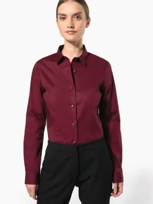 Ladies' long-sleeved stretch shirt