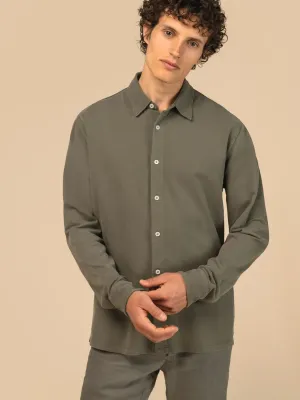 Eco-friendly men's washed effect pique shirt