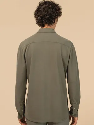 Eco-friendly men's washed effect pique shirt