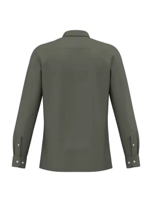 Eco-friendly men's washed effect pique shirt – Washed Organic Khaki