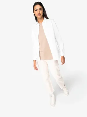 Eco-friendly ladies’ washed effect shirt