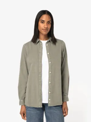 Eco-friendly ladies’ washed effect shirt