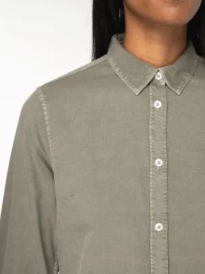 Eco-friendly ladies’ washed effect shirt