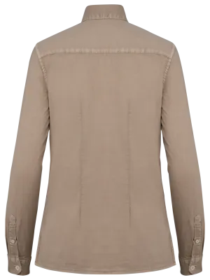Eco-friendly ladies’ washed effect shirt – Washed Linen