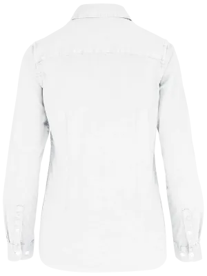 Eco-friendly ladies’ washed effect shirt – Washed white