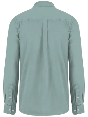 Chemise écoresponsable délavée homme – Washed Jade Green