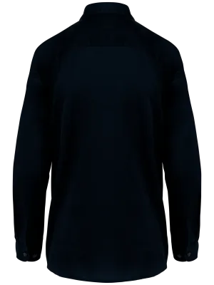 Camisa ecorresponsable de lyocell de mujer – Washed dark navy