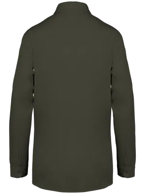 Camisa ecorresponsable de lyocell de mujer – Washed Organic Khaki