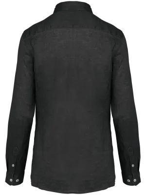 Ladies’ linen shirt – Anthracite Grey
