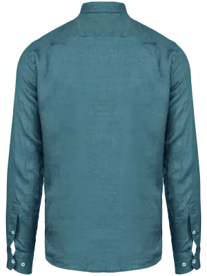 Men's linen shirt – Adriatic Blue