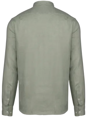 Men's linen shirt – Almond Green