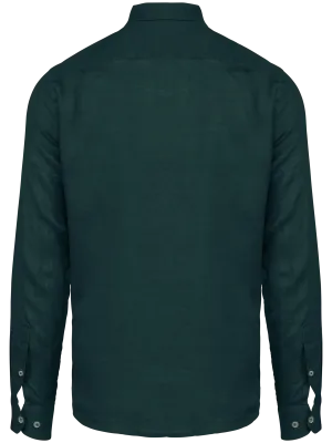 Men's linen shirt – Amazon Green