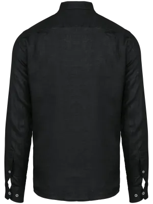 Men's linen shirt – Black