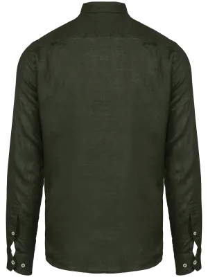 Men's linen shirt – Organic Khaki