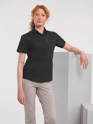 Ladies' Short-Sleeved Polycotton Poplin Shirt