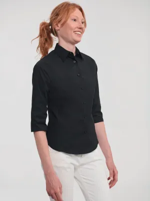 Ladies' 3/4 Sleeved Fitted Shirt