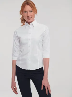 Ladies' 3/4 Sleeved Fitted Shirt