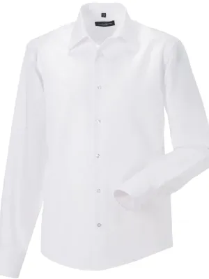 Men's Long-Sleeved Non-Iron Shirt - Tailored Fit – White