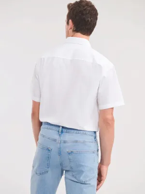 Men's Short-Sleeved Polycotton Poplin Shirt