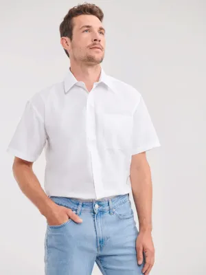 Men's Short-Sleeved Polycotton Poplin Shirt