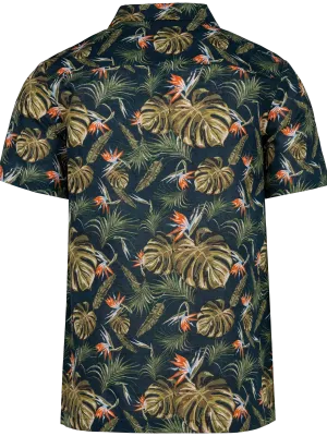 Men’s Hawaiian print shirt – Navy Paradise Bird