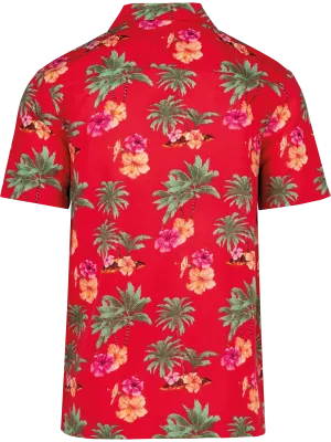 Men’s Hawaiian print shirt – Red Hawaiian
