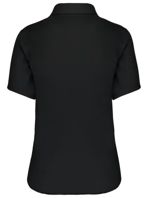 Ladies' short-sleeved non-iron shirt – Black