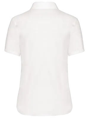Ladies' short-sleeved non-iron shirt – White