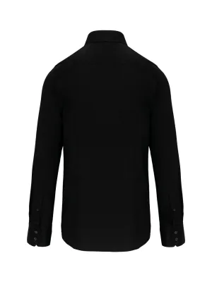 Chemise manches longues sans repassage – Black