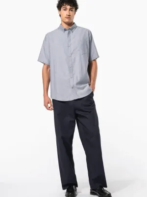 Men's short-sleeved Oxford shirt